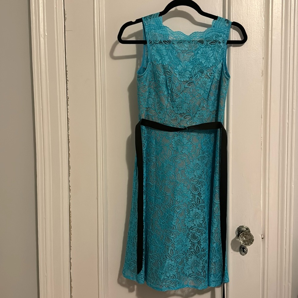 Blue Calvin Klein 4P lace dress